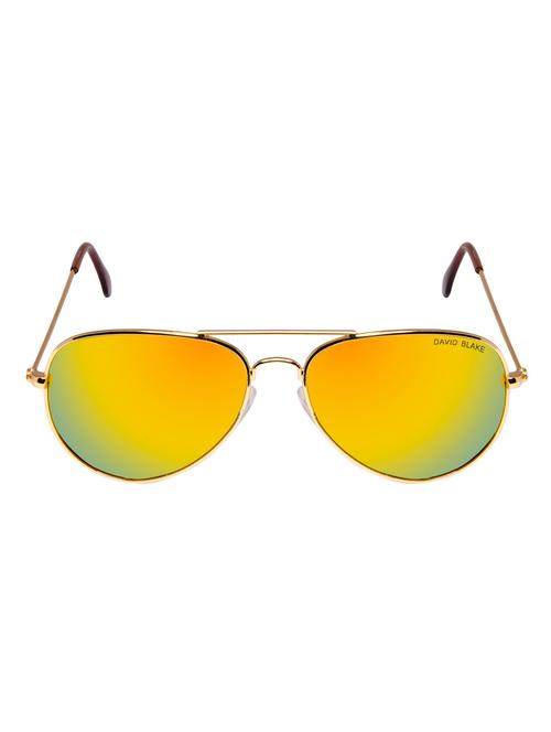 david blake yellow aviator mirrored polarized sunglass - 14448259 - Very Small Image - 1