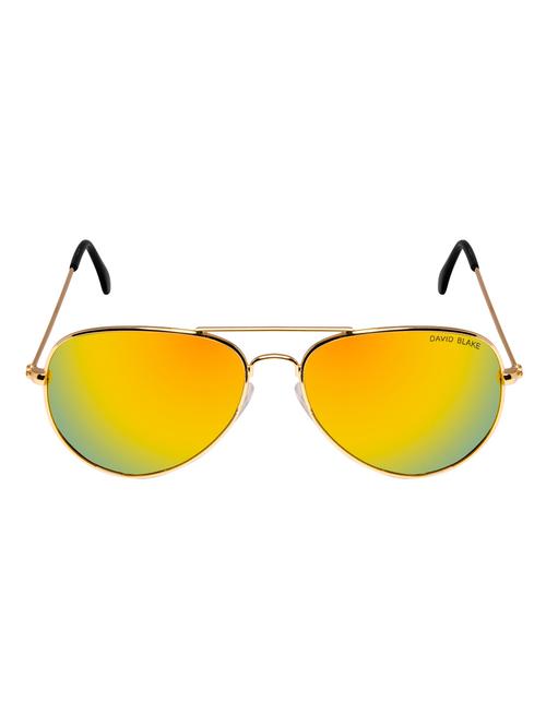 david blake yellow aviator mirrored polarized sunglass - 14448260 - Very Small Image - 1