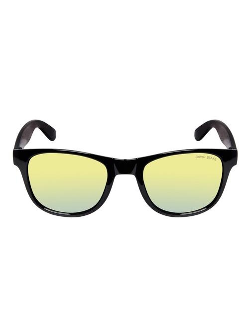 david blake yellow wayfarer mirrored uv protection sunglass - 14448305 - Very Small Image - 1