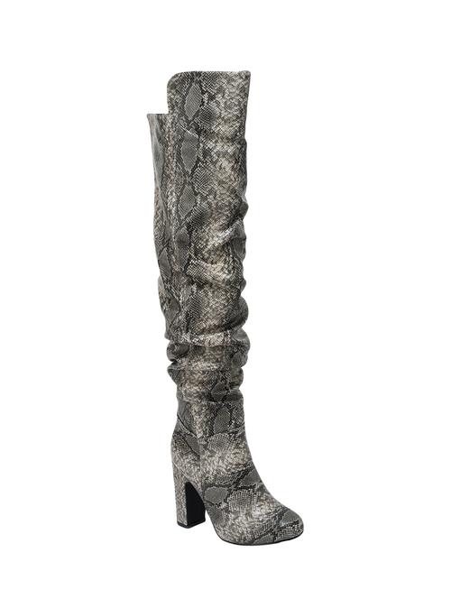 grey knee length boot - 14448318 - Very Small Image - 1
