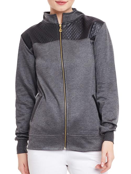 stand collar zip up jacket - 14448737 - Very Small Image - 1