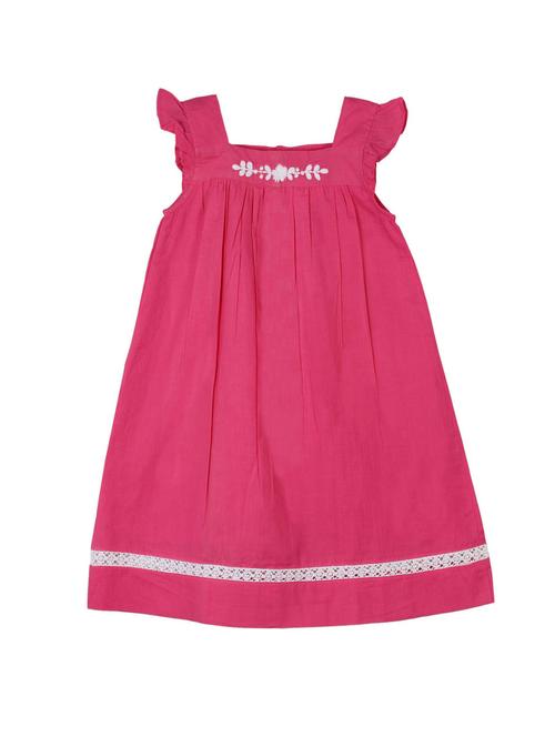 pink cotton frock - 14450244 - Very Small Image - 1