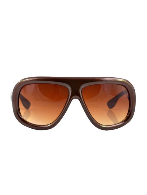 alpha man "american rebel original brown” oversized shape sunglasses - 14451449 - Very Small Image - 1