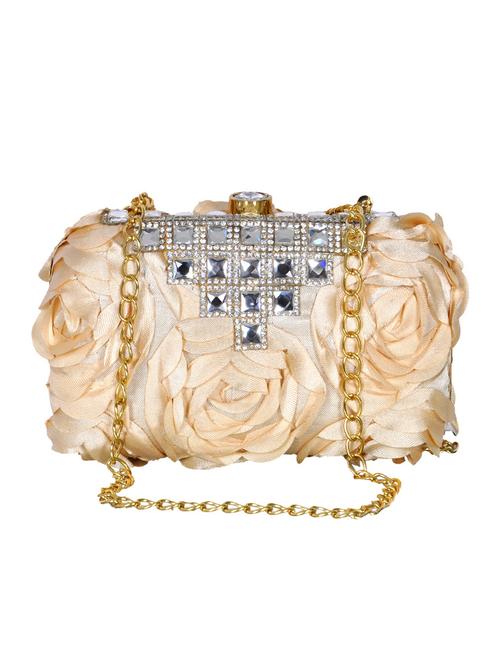 beige polyester box clutch - 14453362 - Very Small Image - 1