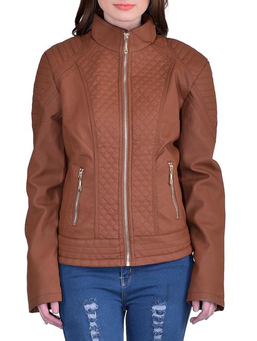 brown leatherette jacket - 14453382 - Very Small Image - 1