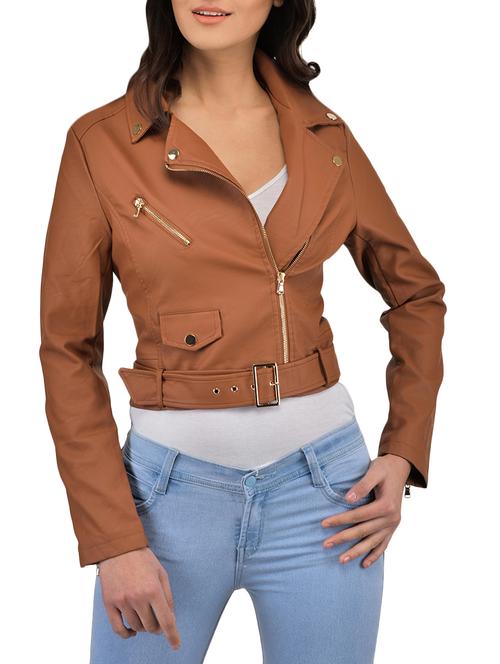 brown leatherette jacket - 14453387 - Very Small Image - 1