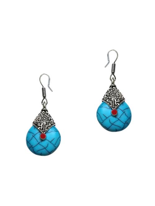 blue metal drop earrings - 14453389 - Very Small Image - 1