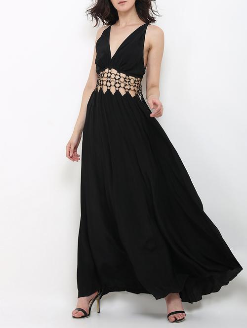 black empire line dress - 14453671 - Very Small Image - 1