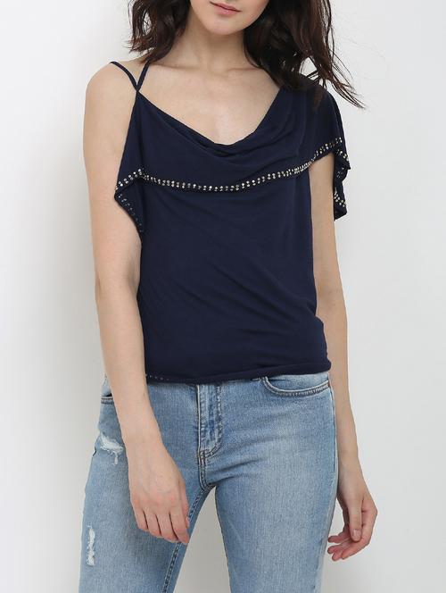 navy blue backless top - 14453807 - Very Small Image - 1