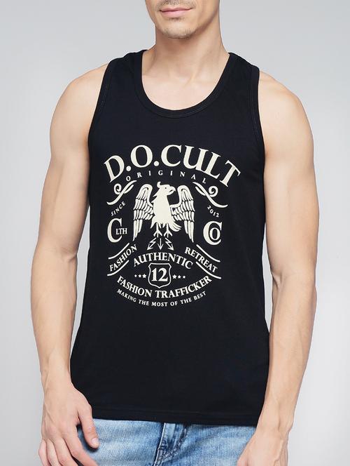 black chest print vest - 14453886 - Very Small Image - 1