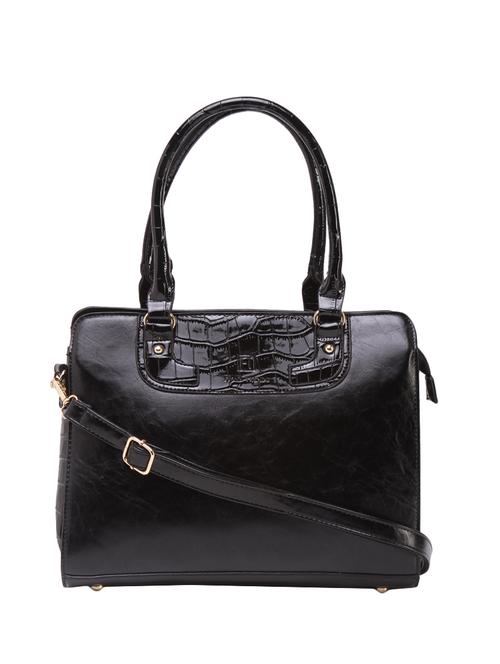 black leatherette  handbag - 14456750 - Very Small Image - 1
