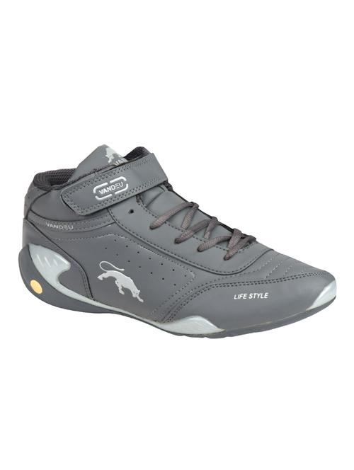 grey leatherette sport shoe - 14456999 - Very Small Image - 1