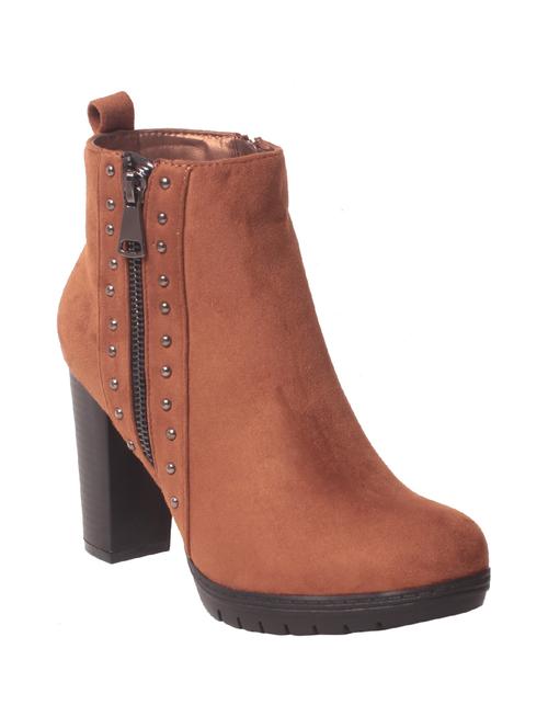 brown faux leather ankle  boot - 14457058 - Very Small Image - 1