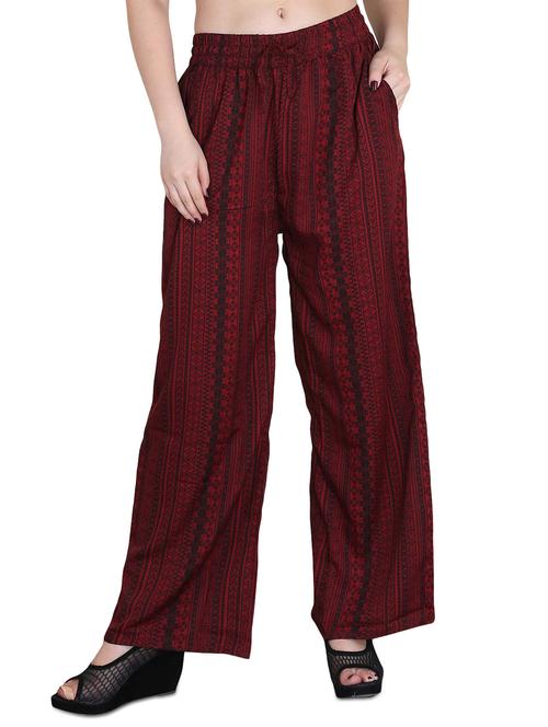 red printed palazzo - 14457296 - Very Small Image - 1