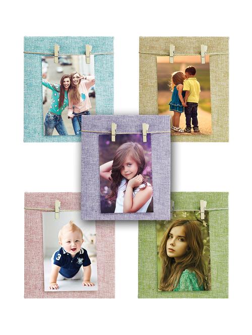 pack of 5 wooden table top & wall hanging frames - 14459453 - Very Small Image - 1