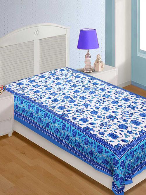 cotton traditional jaipuri single bedsheet - 14461818 - Very Small Image - 1