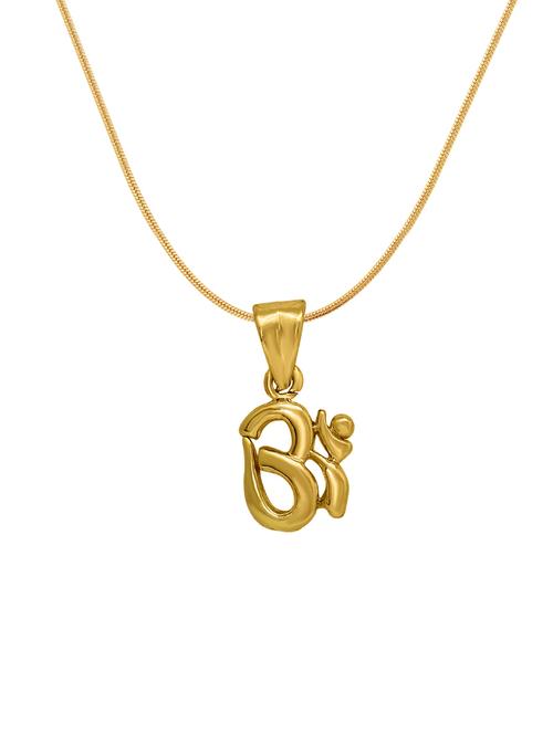 gold brass pendant with chain for men & women - 14462636 - Very Small Image - 1