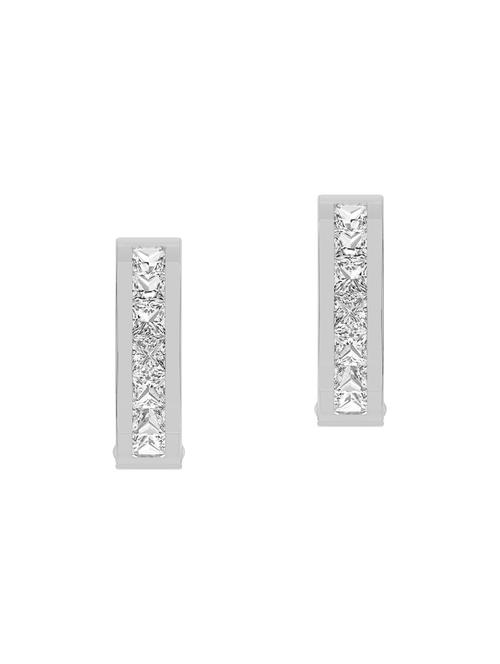 white silver studs earrings - 14465236 - Very Small Image - 1