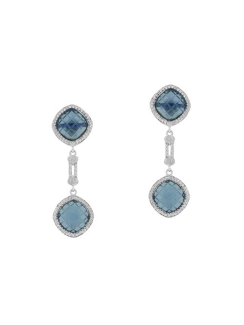 blue silver drop earrings - 14465238 - Very Small Image - 1