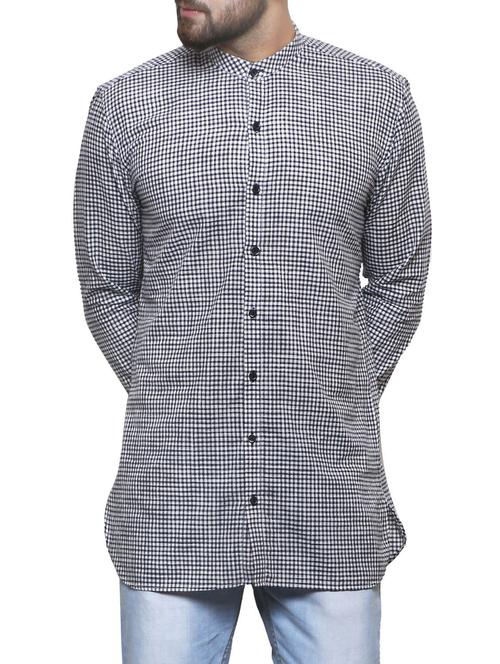 black cotton short  kurta - 14469130 - Very Small Image - 1