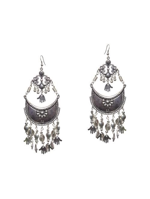 metallic metal drop earring - 14471908 - Very Small Image - 1