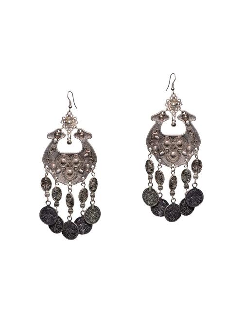 metallic metal drop earring - 14471927 - Very Small Image - 1