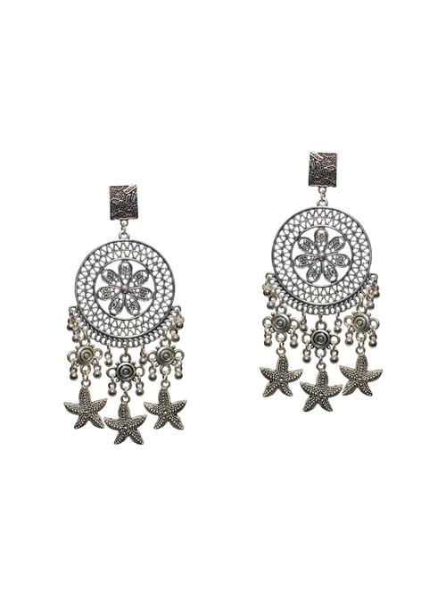metallic metal drop earring - 14471931 - Very Small Image - 1
