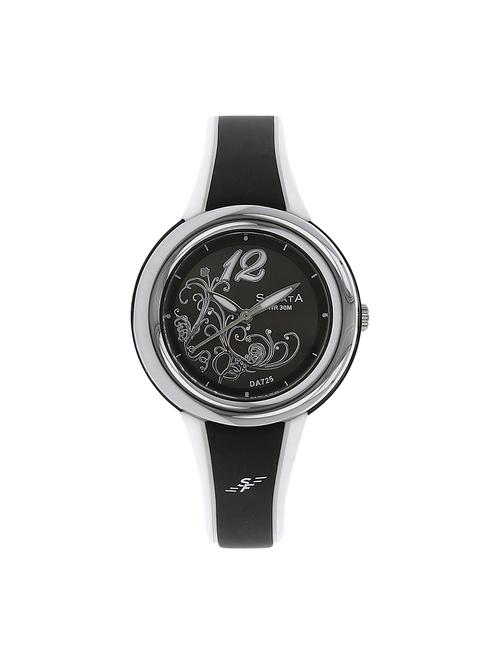 sonata super fibre analog black dial women's watch - nf8962pp02j - 14472585 - Very Small Image - 1