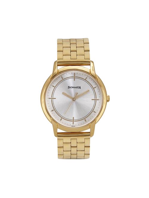 sonata analog gold dial men's watch-77031ym05 - 14472644 - Very Small Image - 1
