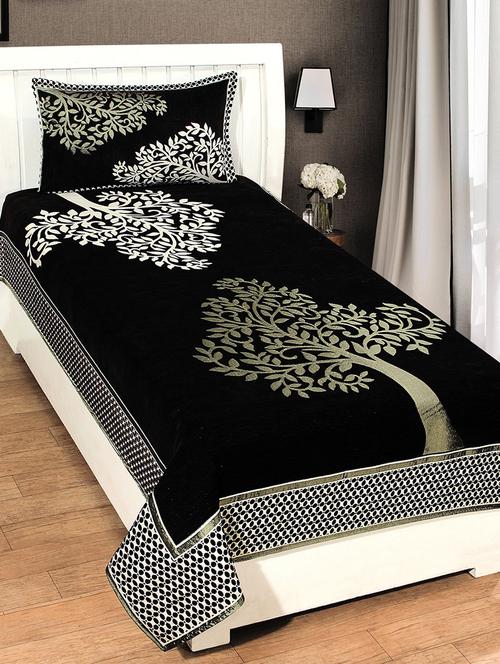 single chenille bed cover with 1 pillow cover - 14473517 - Very Small Image - 1
