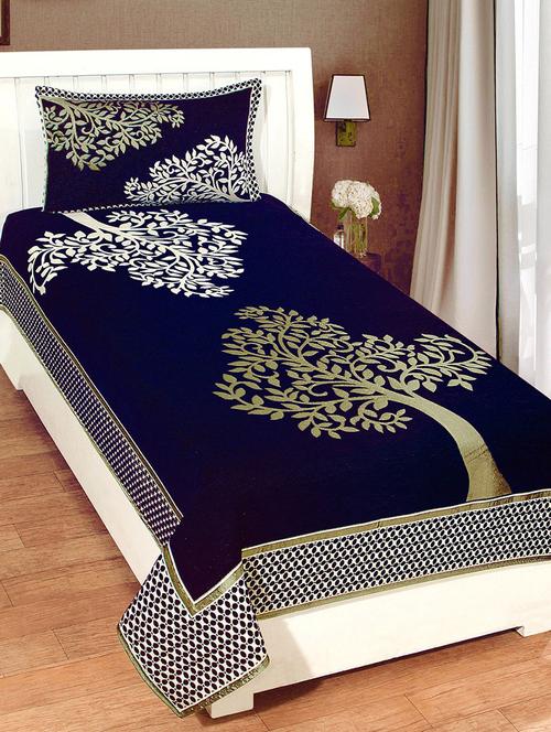 single chenille bed cover with 1 pillow cover - 14473518 - Very Small Image - 1