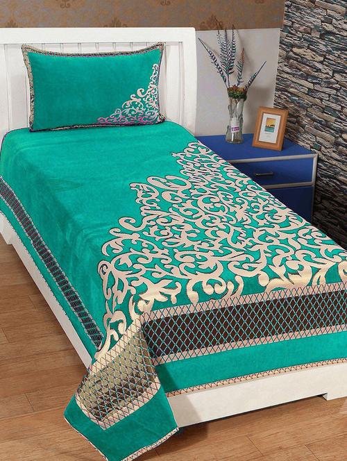 single chenille bed cover with 1 pillow cover - 14473531 - Very Small Image - 1