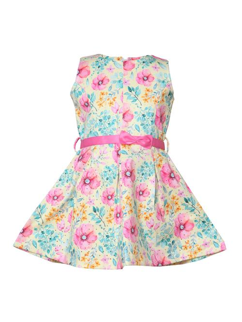 pink polyester frock - 14474325 - Very Small Image - 1