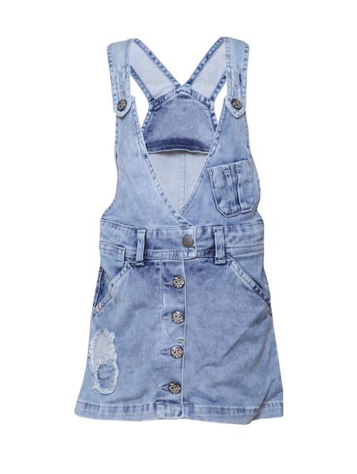 light blue cotton blend dungaree - 14474617 - Very Small Image - 1