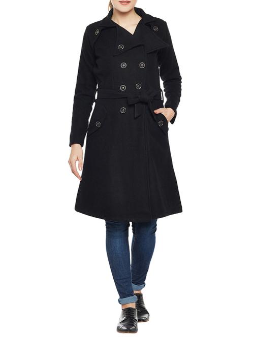 black woolen trench coat - 14475060 - Very Small Image - 1