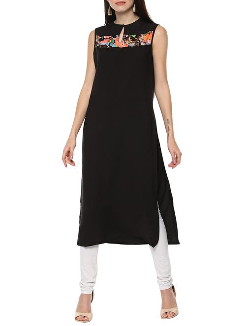 key hole straight kurta - 14475495 - Very Small Image - 1