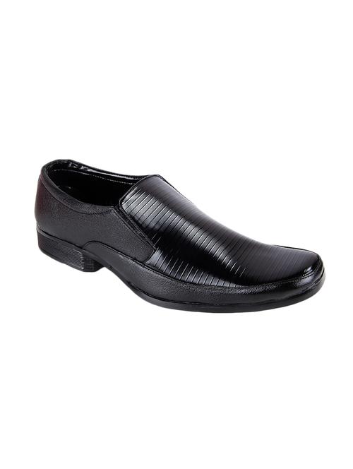 black leatherette formal slip on - 14476049 - Very Small Image - 1