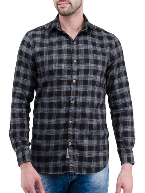 black cotton casual shirt - 14476406 - Very Small Image - 1