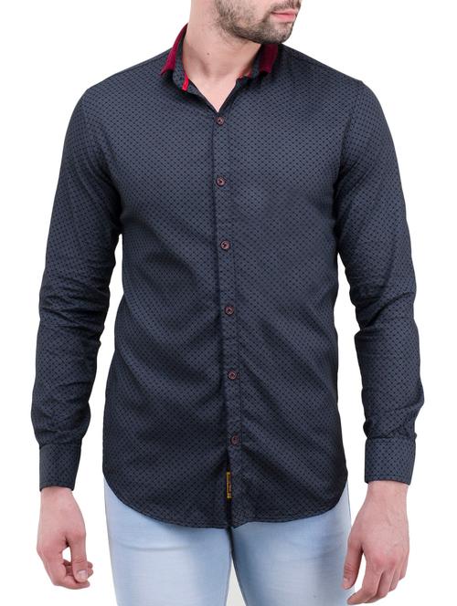 black cotton casual shirt - 14476452 - Very Small Image - 1
