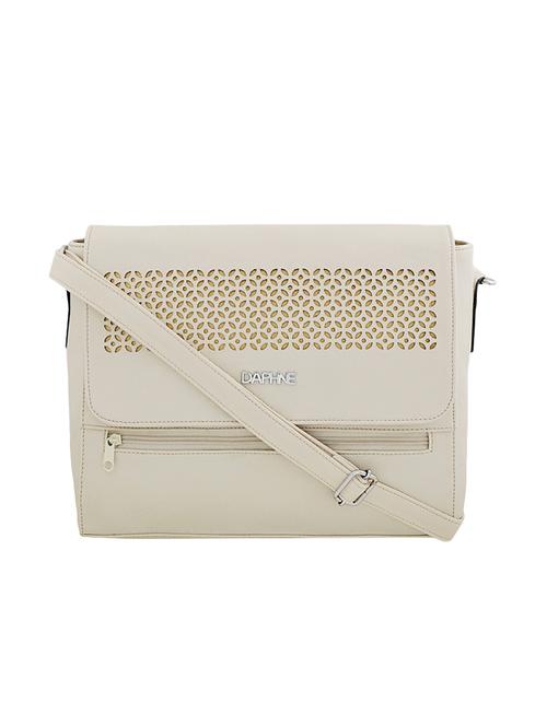 beige leatherette  regular sling bag - 14479970 - Very Small Image - 1