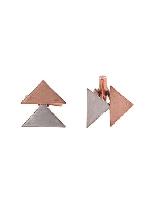 rosegold - silver  cufflink - 14480693 - Very Small Image - 1