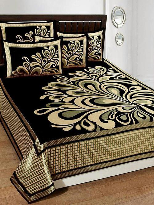 chenille double bed cover with 2 pillow covers - 14480747 - Very Small Image - 1