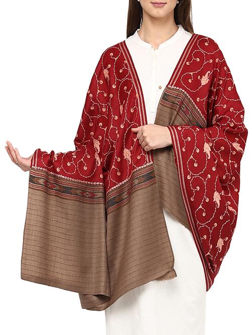 multi colored woolen shawl - 14481506 - Very Small Image - 1