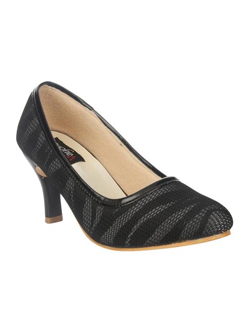 black faux leather slip on pumps - 14481765 - Very Small Image - 1