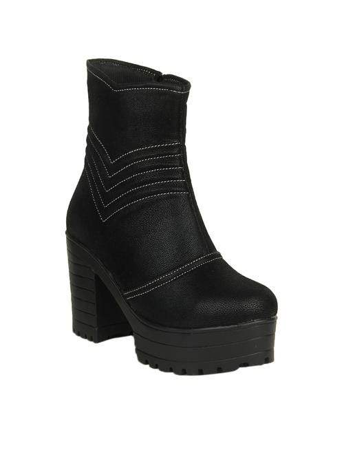 black leatherette ankle boot - 14482077 - Very Small Image - 1