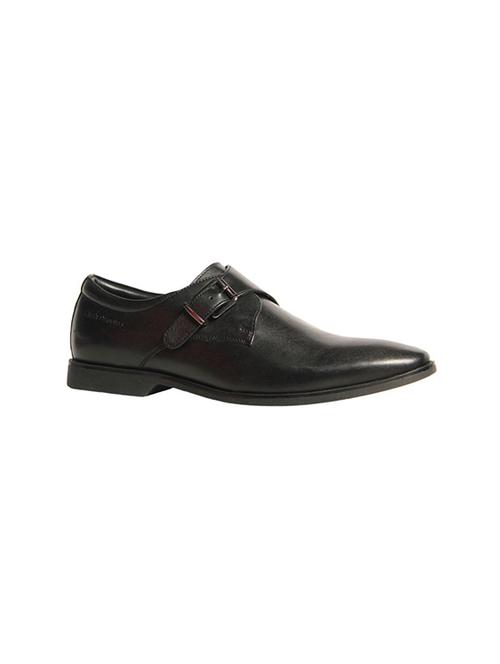 black leather slip on monk straps - 14482131 - Very Small Image - 1