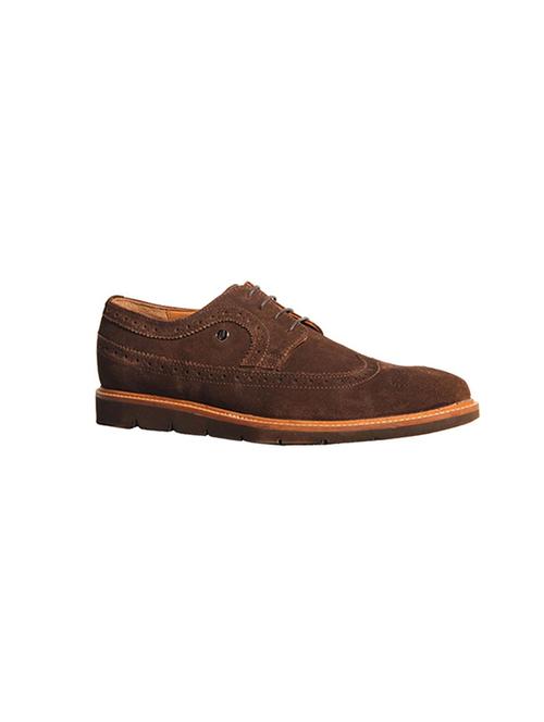 brown suede lace-up derby - 14482137 - Very Small Image - 1