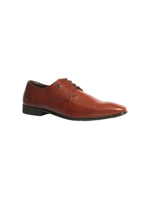 brown leather laceup derbies - 14482142 - Very Small Image - 1