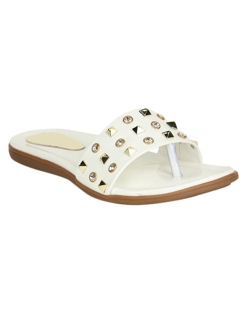white  toe separator sandal - 14482259 - Very Small Image - 1