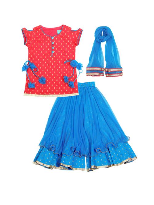 red cotton suit set - 14482350 - Very Small Image - 1